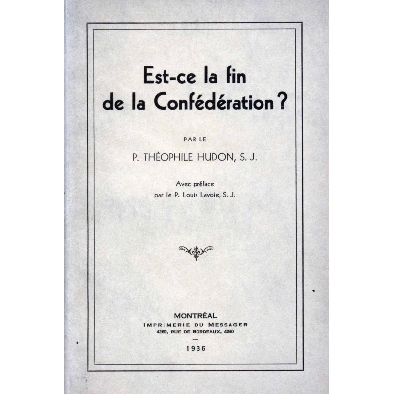 Est-ce la fin de la confédération ? 