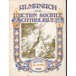 Almanach de l'Action Sociale Catholique Québec 20e année 1936 