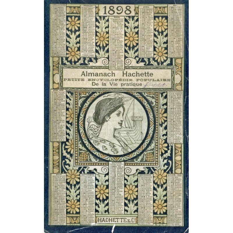 Almanach Hachette où petite encyclopédie populaire de la vie pratique 1898 
