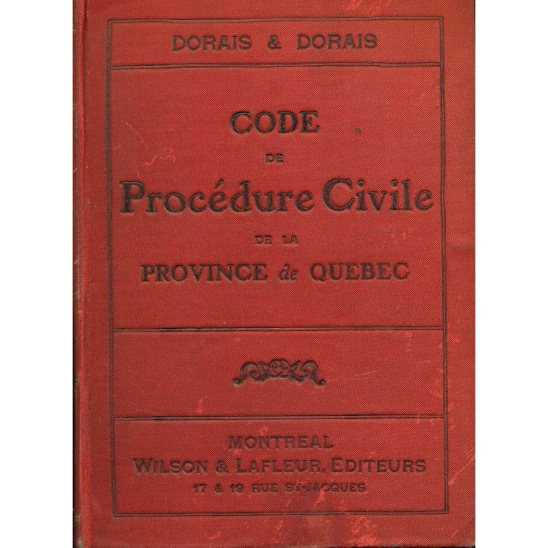 Code de procédure civile de la province de Québec 