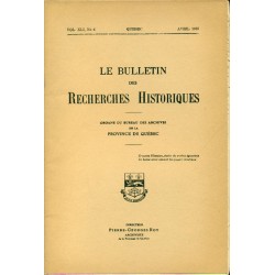LE BULLETIN DES RECHERCHES HISTORIQUES VOL XLI, NO 4 – AVRIL 1935 