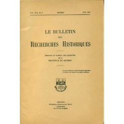 LE BULLETIN DES RECHERCHES HISTORIQUES VOL XLI, NO 5 – MAI 1935 