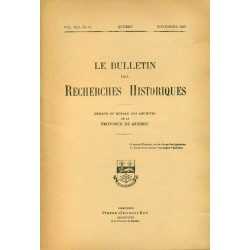 LE BULLETIN DES RECHERCHES HISTORIQUES VOL XLI, NO 11 – NOVEMBRE 1935 