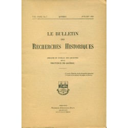 LE BULLETIN DES RECHERCHES HISTORIQUES VOL XXXI, NO 7 – JUILLET 1925 
