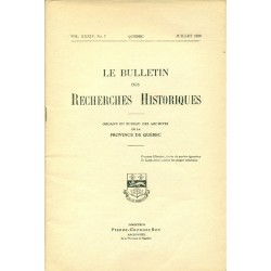 LE BULLETIN DES RECHERCHES HISTORIQUES VOL XXXIV, NO 7 – JUILLET 1928 