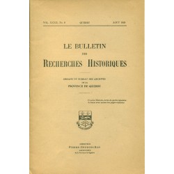 LE BULLETIN DES RECHERCHES HISTORIQUES VOL XXXII, NO 8 – AOÛT 1926 