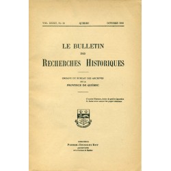 LE BULLETIN DES RECHERCHES HISTORIQUES VOL XXXII, NO 10 – OCTOBRE 1926 