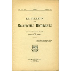 LE BULLETIN DES RECHERCHES HISTORIQUES VOL XXIX, NO 7 – JUILLET 1923 