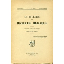 LE BULLETIN DES RECHERCHES HISTORIQUES VOL XXIX, NO 9 – SEPTEMBRE 1923 