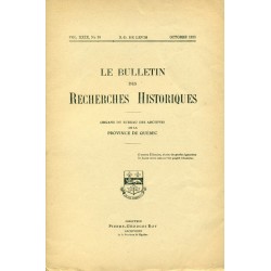 LE BULLETIN DES RECHERCHES HISTORIQUES VOL XXIX, NO 10 – OCTOBRE 1923 