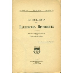LE BULLETIN DES RECHERCHES HISTORIQUES VOL XXIX, NO 12 – DÉCEMBRE 1923 