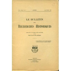 LE BULLETIN DES RECHERCHES HISTORIQUES VOL XXX, NO 1 – JANVIER 1925 