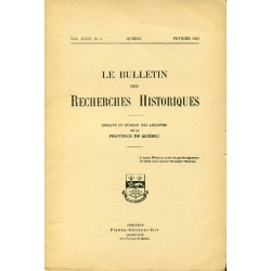 LE BULLETIN DES RECHERCHES HISTORIQUES VOL XXXI, NO 2 – FÉVRIER 1925 