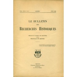 LE BULLETIN DES RECHERCHES HISTORIQUES VOL XXXI, NO 6 – JUIN 1925 