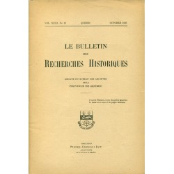 LE BULLETIN DES RECHERCHES HISTORIQUES VOL XXXI, NO10 – OCTOBRE 1925 
