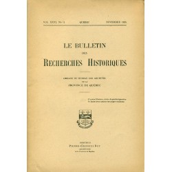 LE BULLETIN DES RECHERCHES HISTORIQUES VOL XXXI, NO 11 – NOVEMBRE 1925 