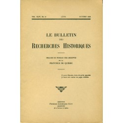 LE BULLETIN DES RECHERCHES HISTORIQUES VOL XLIV, NO 10 – OCTOBRE 1938 
