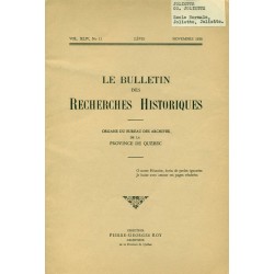 LE BULLETIN DES RECHERCHES HISTORIQUES VOL XLIV, NO 11 – NOVEMBRE 1938 