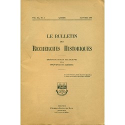 LE BULLETIN DES RECHERCHES HISTORIQUES VOL XL, NO 1 – JANVIER 1934 