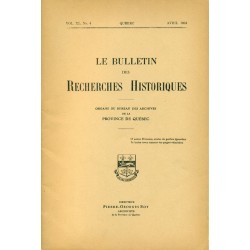 LE BULLETIN DES RECHERCHES HISTORIQUES VOL XL, NO 4 – AVRIL 1934 