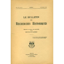 LE BULLETIN DES RECHERCHES HISTORIQUES VOL XL, NO 10 – OCTOBRE 1934 