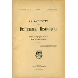 LE BULLETIN DES RECHERCHES HISTORIQUES VOL XXXVII, NO 9 – SEPTEMBRE 1931 