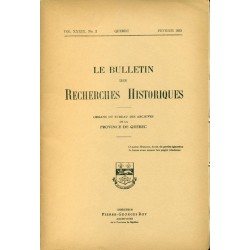 LE BULLETIN DES RECHERCHES HISTORIQUES VOL XXXIX, NO 2 – FÉVRIER 1933 