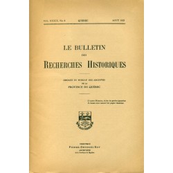 LE BULLETIN DES RECHERCHES HISTORIQUES VOL XXXIX, NO 8 – AOÛT 1933 