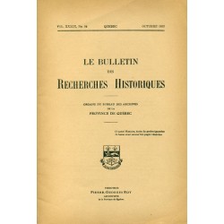 LE BULLETIN DES RECHERCHES HISTORIQUES VOL XXXIX, NO 10 – OCTOBRE 1933 