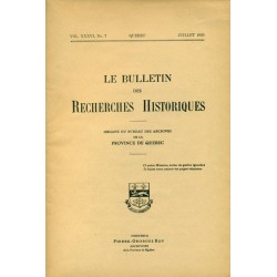 LE BULLETIN DES RECHERCHES HISTORIQUES VOL XXXVI, NO 7 – JUILLET 1930 