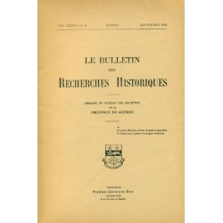 LE BULLETIN DES RECHERCHES HISTORIQUES VOL XXXVI, NO 9 – OCTOBRE 1930 