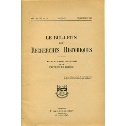LE BULLETIN DES RECHERCHES HISTORIQUES VOL XXXVI, NO 11 – NOVEMBRE 1930 