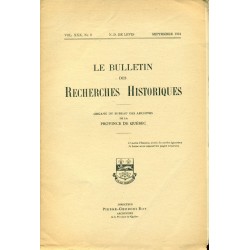 LE BULLETIN DES RECHERCHES HISTORIQUES VOL XXX, NO 9 – SEPTEMBRE 1924 