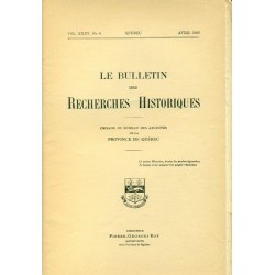 LE BULLETIN DES RECHERCHES HISTORIQUES VOL XXXV, NO 4 – AVRIL 1929 