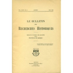 LE BULLETIN DES RECHERCHES HISTORIQUES VOL XXXV, NO 5 – MAI 1929 