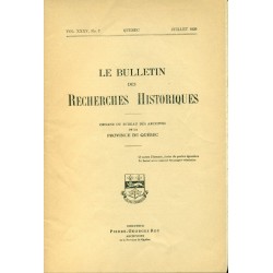 LE BULLETIN DES RECHERCHES HISTORIQUES VOL XXXV, NO 7 – JUILLET 1929 