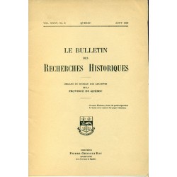 LE BULLETIN DES RECHERCHES HISTORIQUES VOL XXXV, NO 8 – AOÛT 1929 