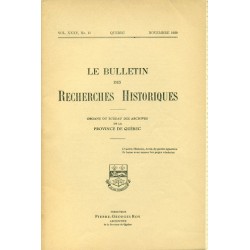 LE BULLETIN DES RECHERCHES HISTORIQUES VOL XXXV, NO 11, NOVEMBRE 1929 