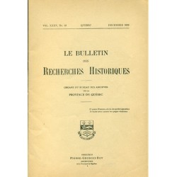 LE BULLETIN DES RECHERCHES HISTORIQUES VOL XXXV, NO 12 – DÉCEMBRE 1929 