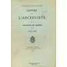 RAPPORT DE L'ARCHIVISTE DE LA PROVINCE DE QUÉBEC POUR 1937-1938 