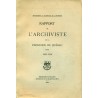 RAPPORT DE L'ARCHIVISTE DE LA PROVINCE DE QUÉBEC POUR 1933-1934 