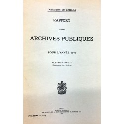 RAPPORT SUR LES ARCHIVES PUBLIQUES POUR L'ANNÉE 1942 