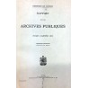 RAPPORT SUR LES ARCHIVES PUBLIQUES POUR L'ANNÉE 1938 