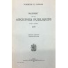 RAPPORT SUR LES ARCHIVES PUBLIQUES POUR L'ANNÉE 1939 