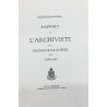 RAPPORT DE L'ARCHIVISTE DE LA PROVINCE DE QUÉBEC POUR 1959-1960 