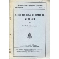 Étude des sols du comté de Nicolet 